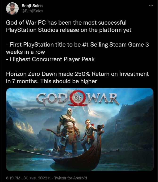 God of War побил рекорд Sony