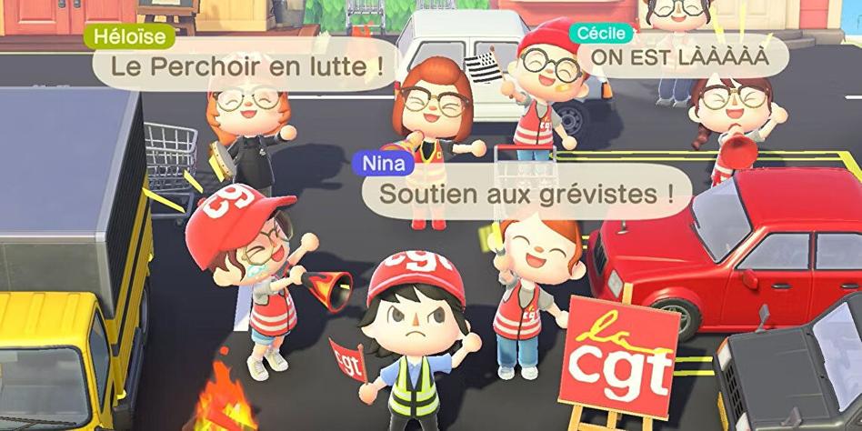 Французы протестуют в Animal Crossing
