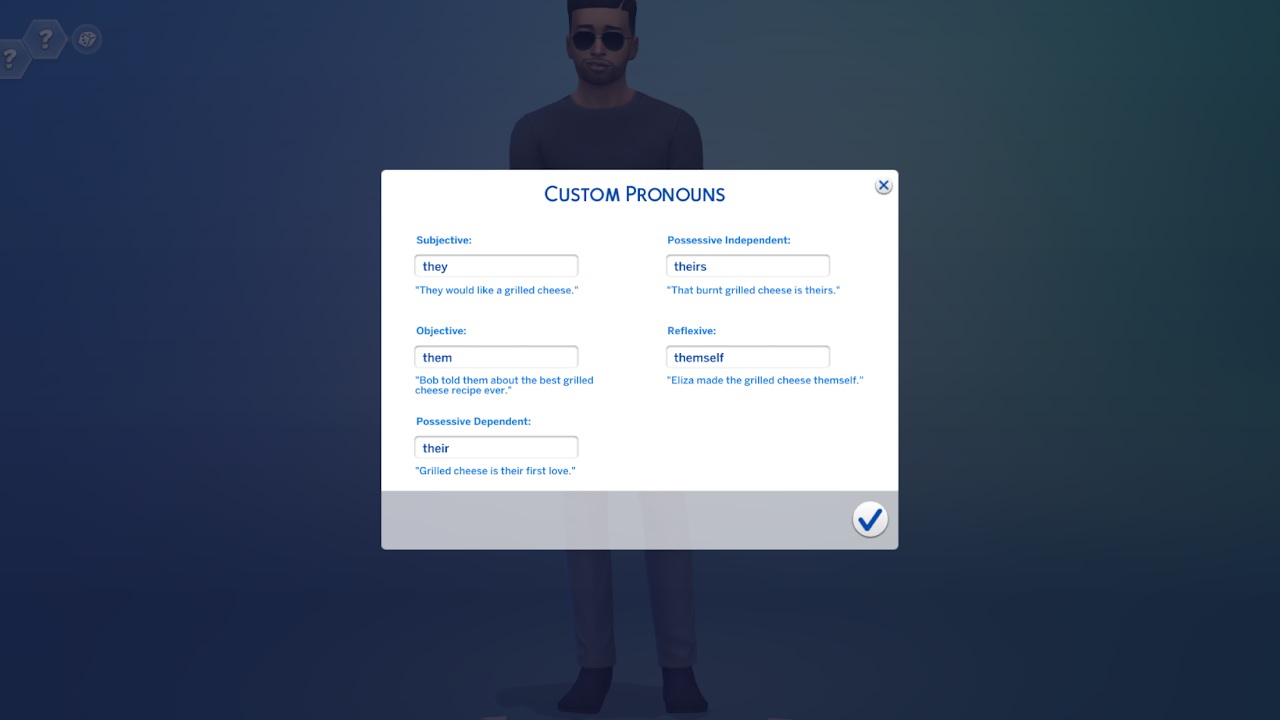 В The Sims 4 добавили небинарные местоимения