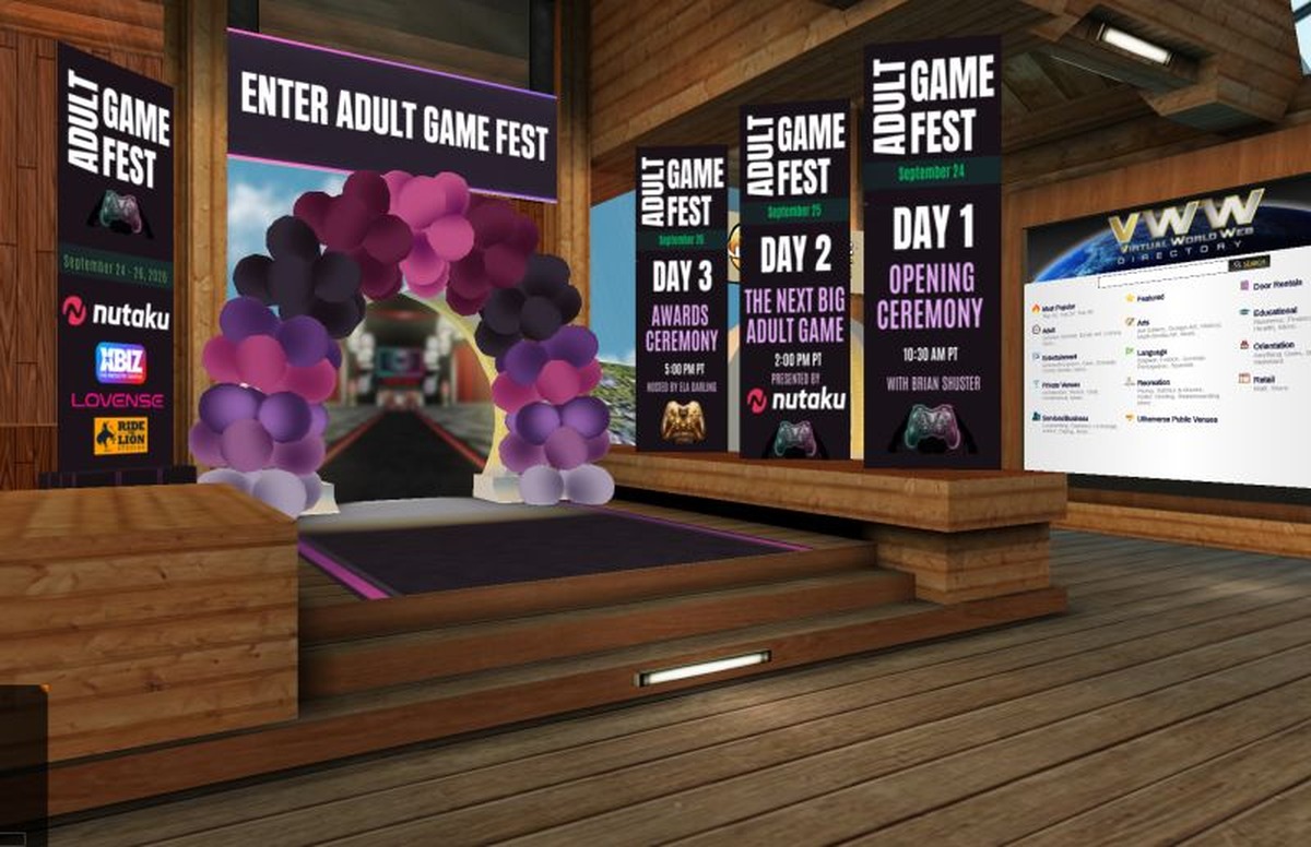 В Utherverse открылась виртуальная выставка эротических игр Adult Game Fest