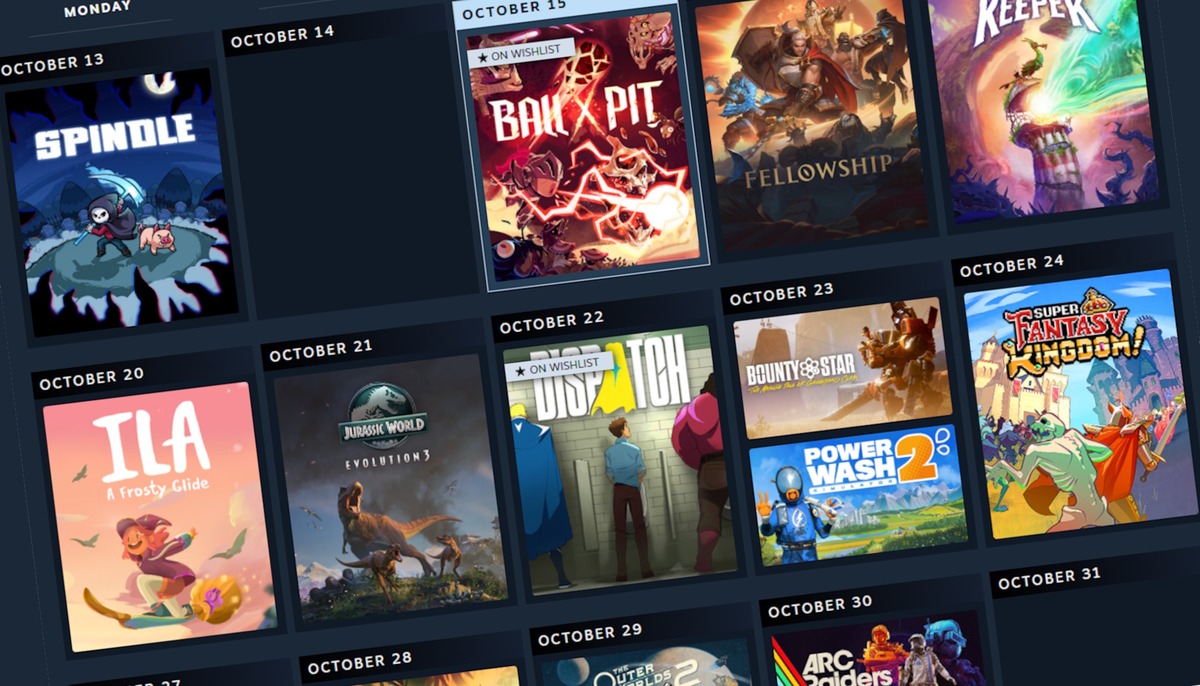 Steam сделала персональный календарь релизов постоянной частью магазина