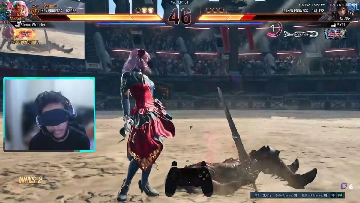 Игрок дошёл до ранга God of Destruction в Tekken 8 с завязанными глазами