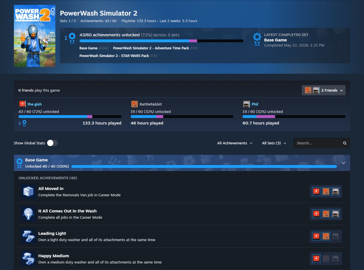 Steam начала отделять достижения DLC от основной игры